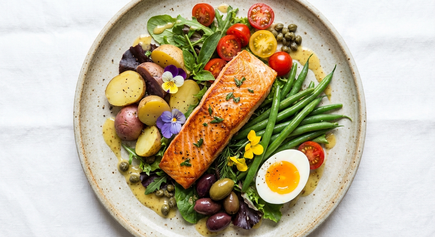 Quick Salmon Niçoise-style Salad