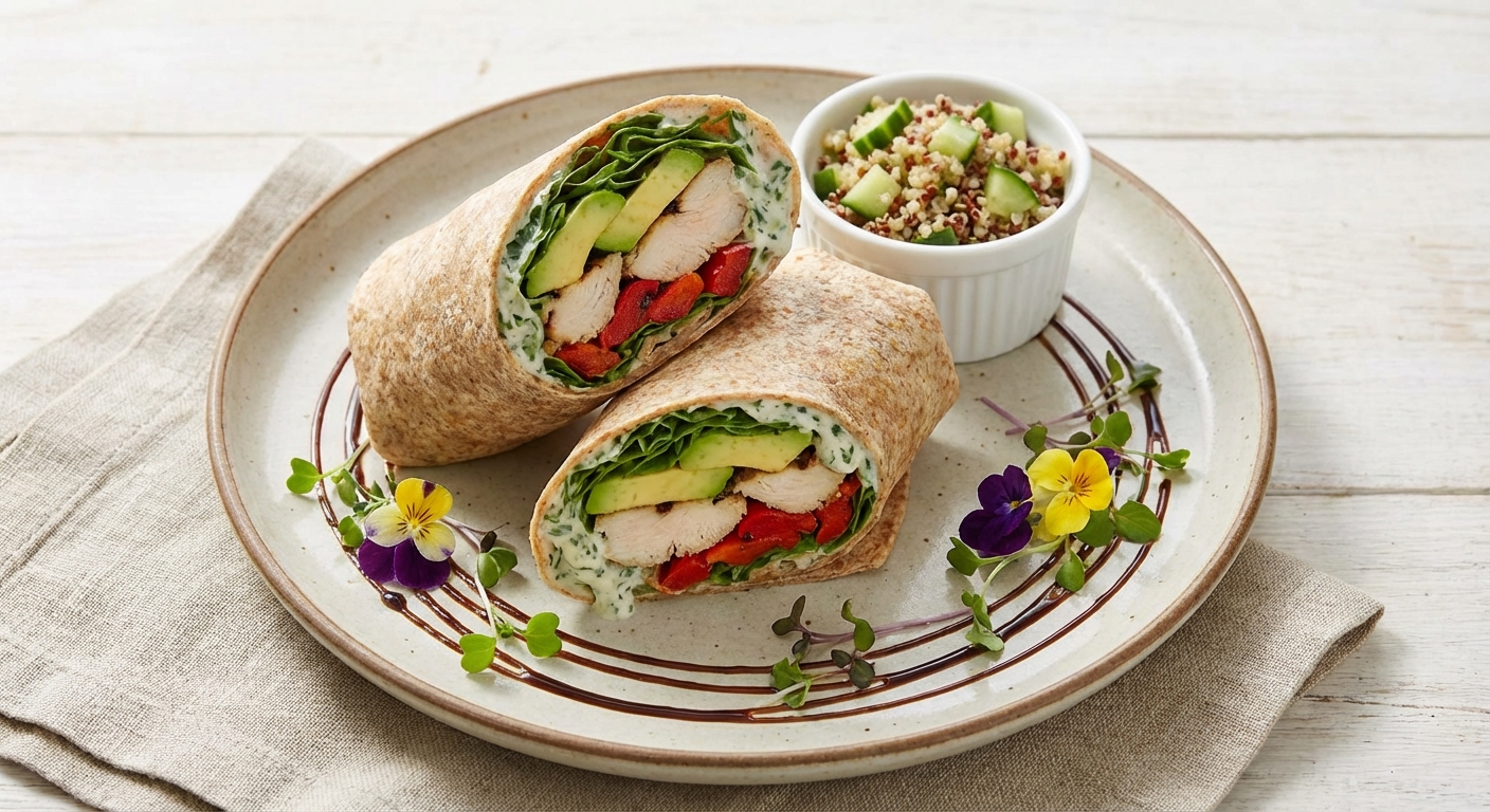 Grilled Chicken & Avocado Whole-Wheat Wrap