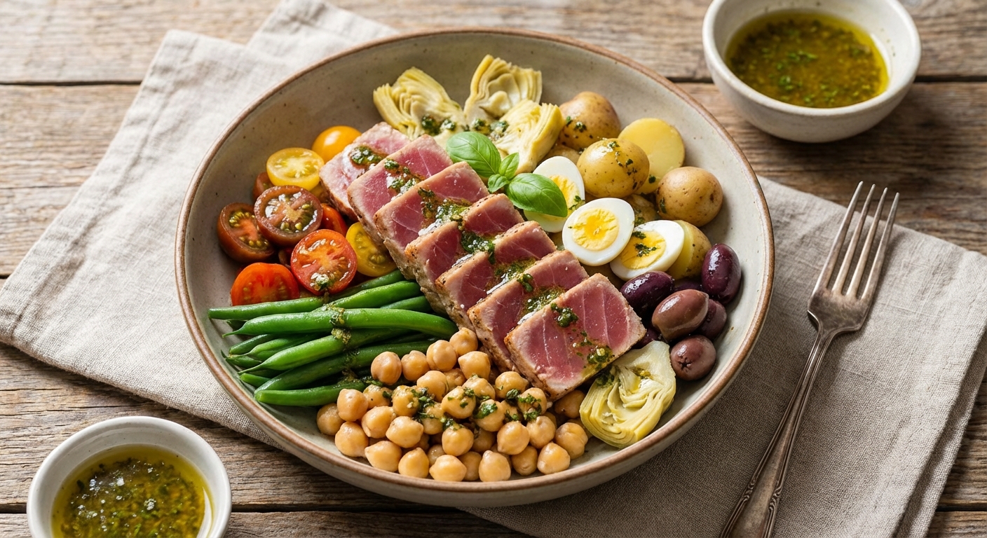 Tuna & Chickpea Niçoise-style Salad