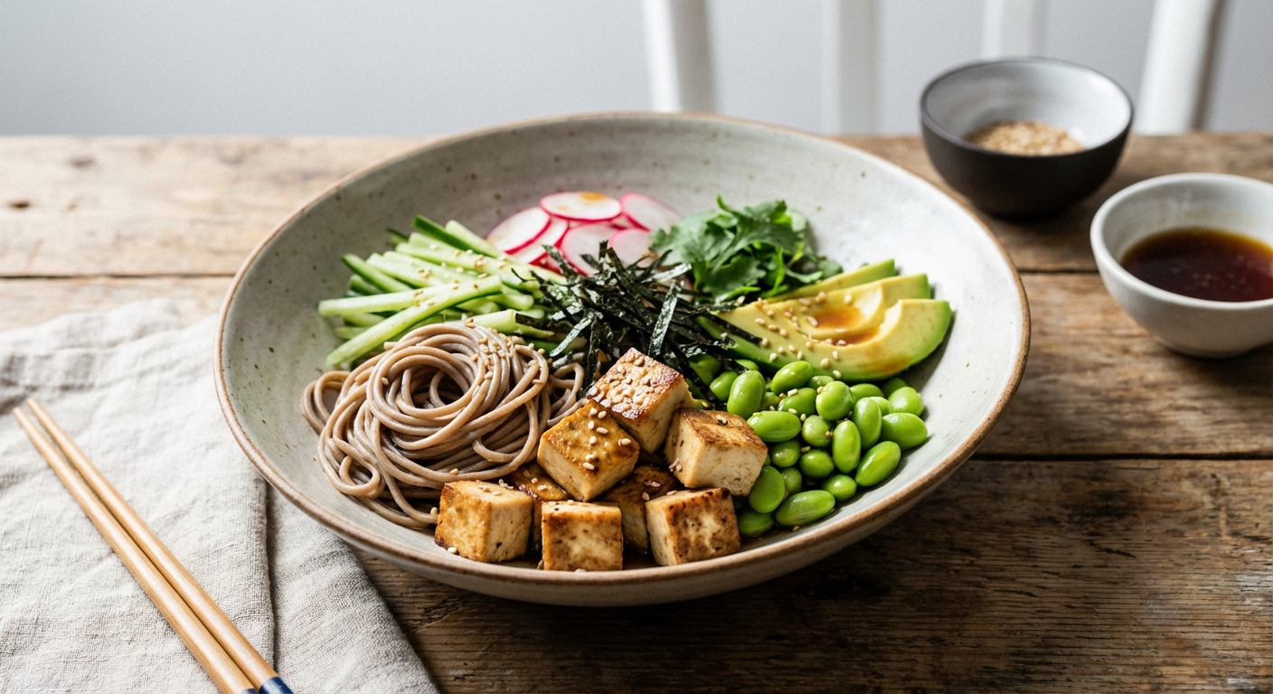 Cold Soba Noodle Salad with Tofu