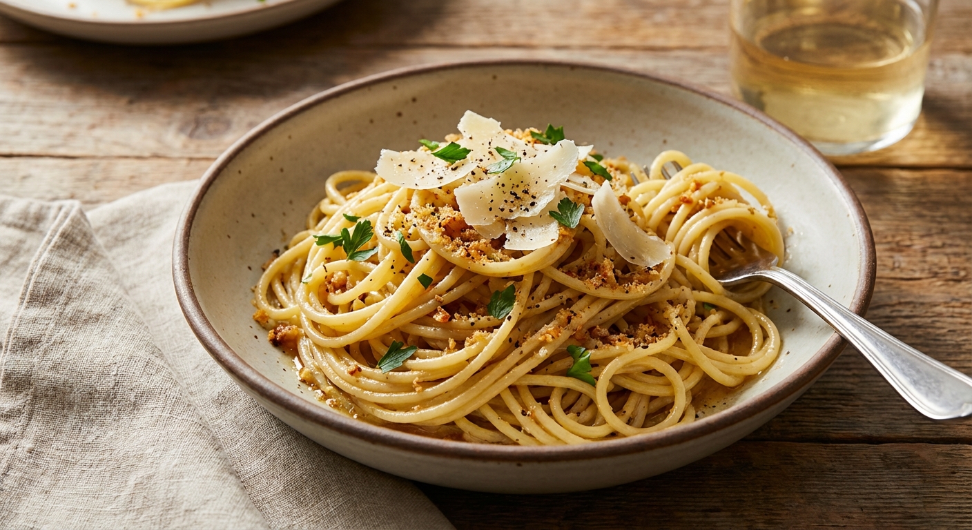 Brown-Butter Garlic Spaghetti (Simple Italian Comfort)