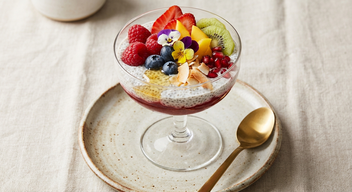 Chia Seed Pudding with Mixed Fruit
