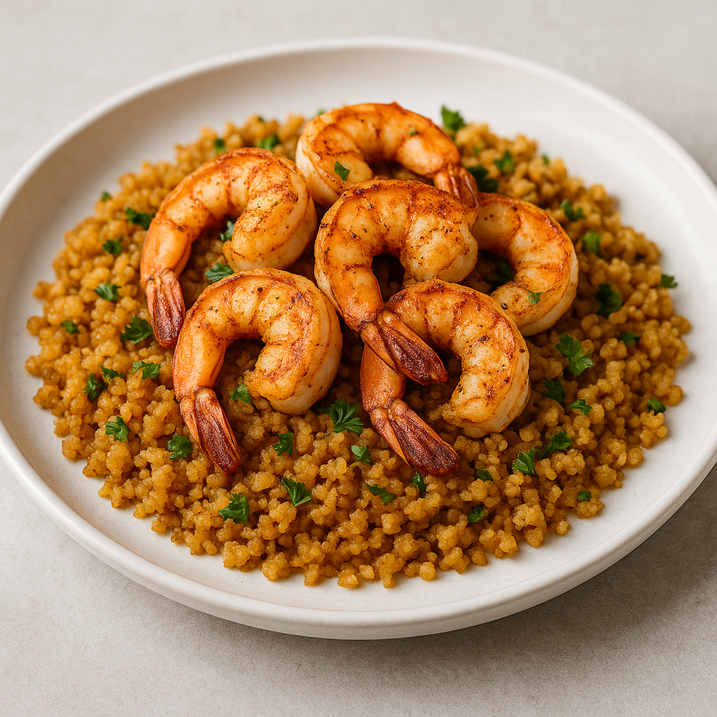 Spiced Cauliflower Rice with Shrimp