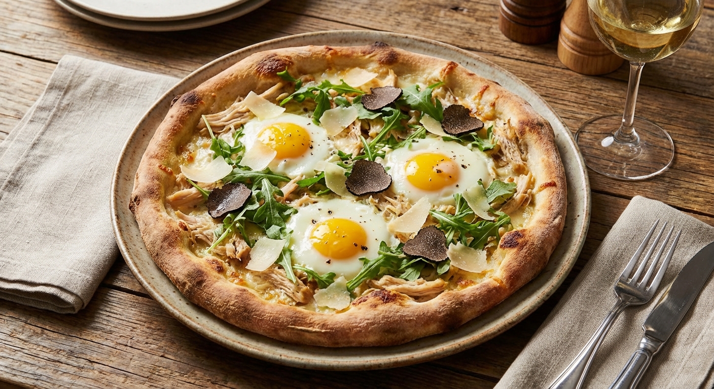 Chicken and Egg Pizza