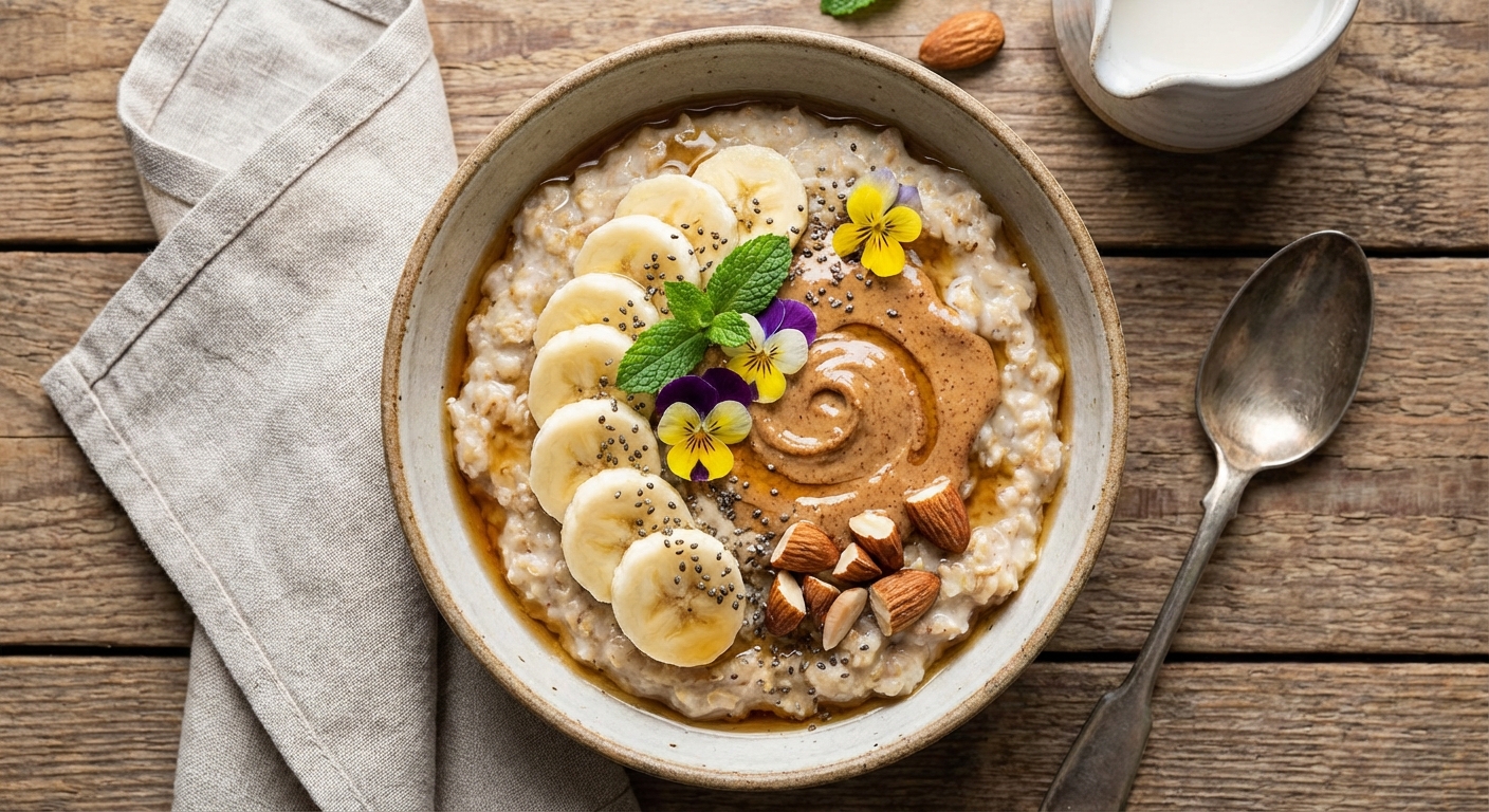 Banana Almond Butter Oatmeal