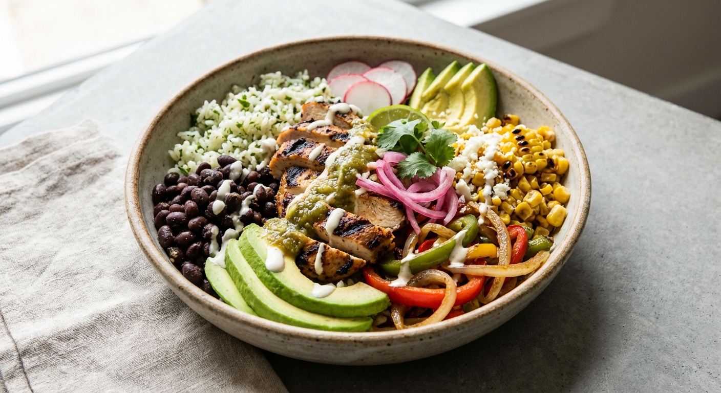 Chicken Fajita Rice Bowl
