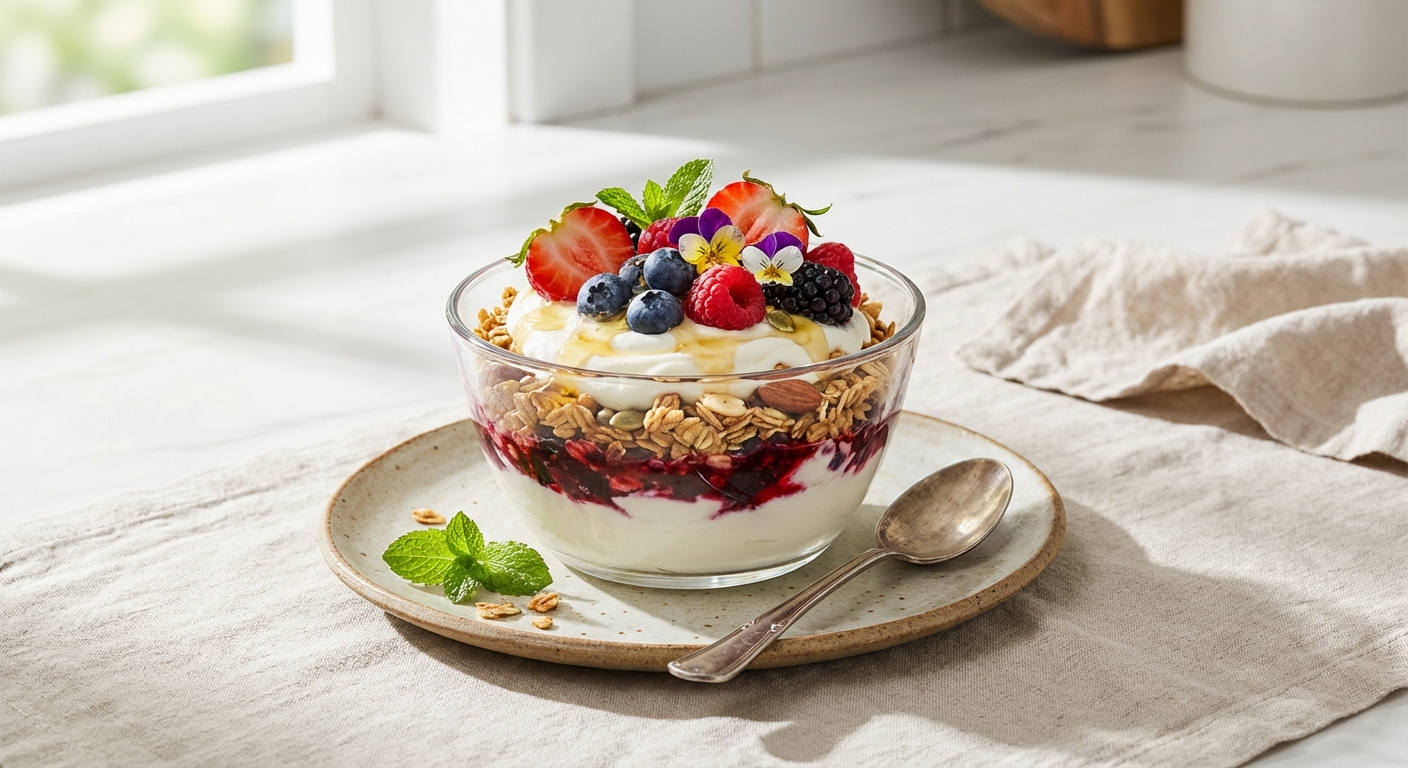 Greek Yogurt Oat & Berry Parfait