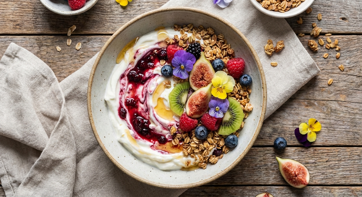 Greek Yogurt & Toasted Oats Fruit Bowl