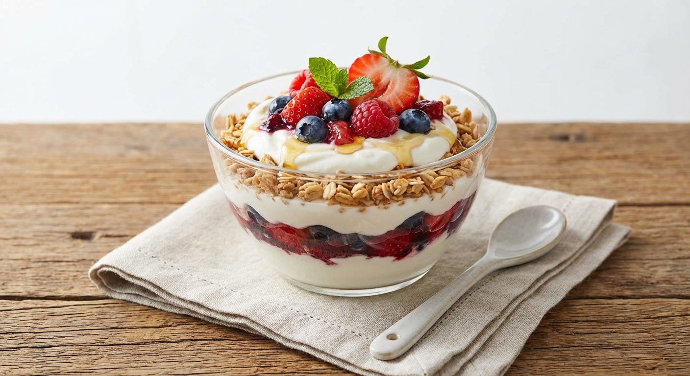 Greek Yogurt & Oat Berry Parfait (Nut-Free)