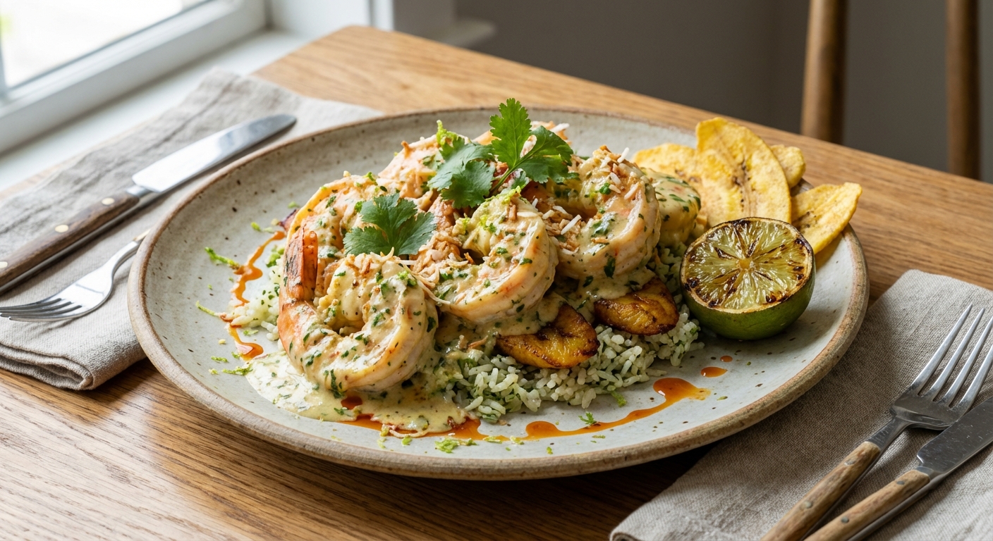 Creamy Lime Shrimp (Coastal Latin–Style)