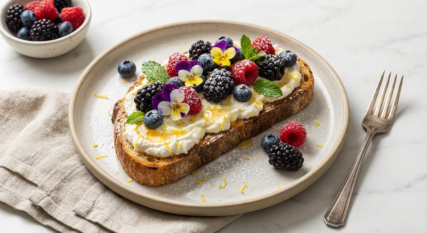 Ricotta & Lemon Toast with Berries