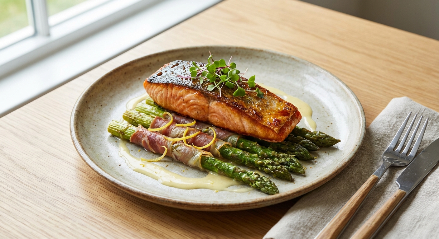 Baked Salmon with Asparagus