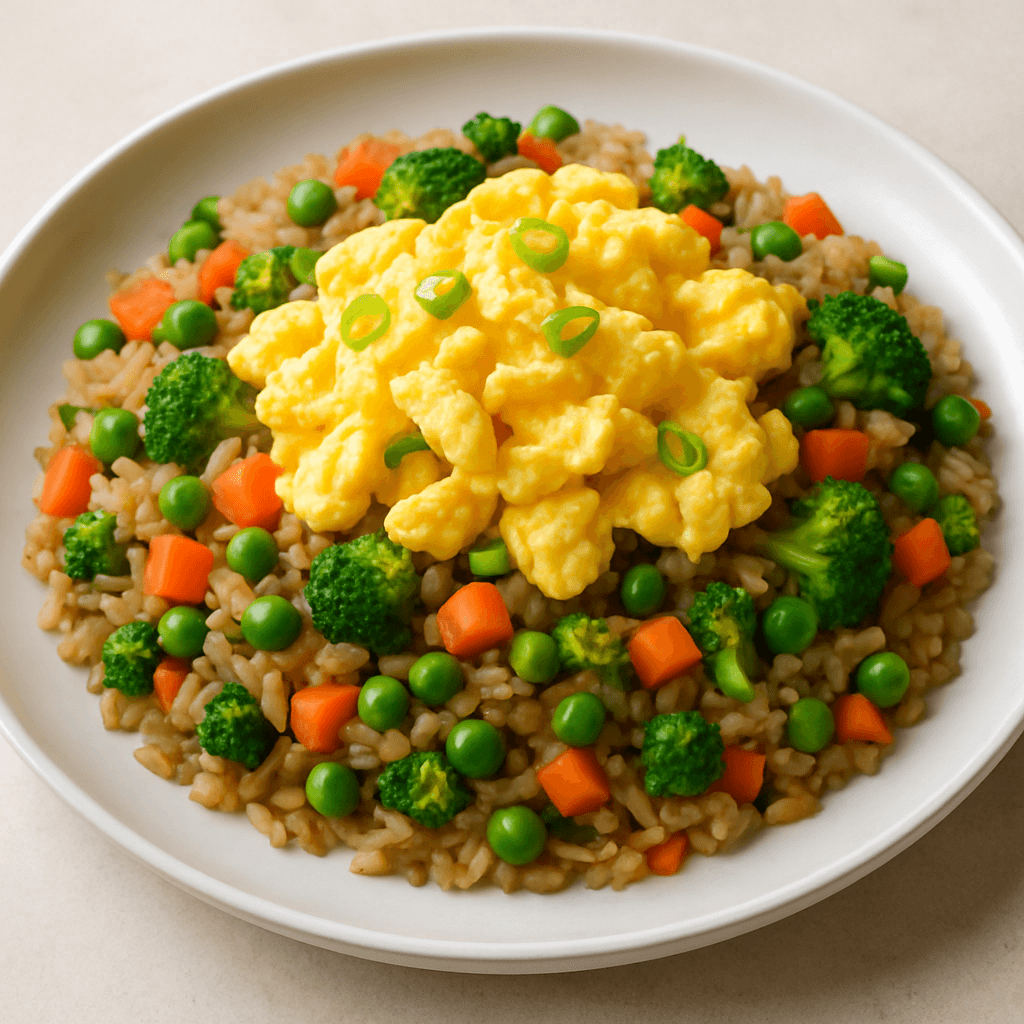 Vegetable Fried Rice with Scrambled Eggs