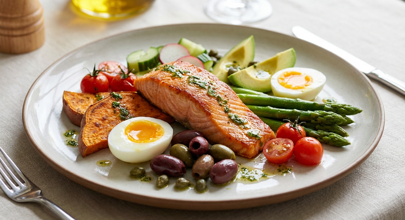 Paleo Salmon Nicoise Salad