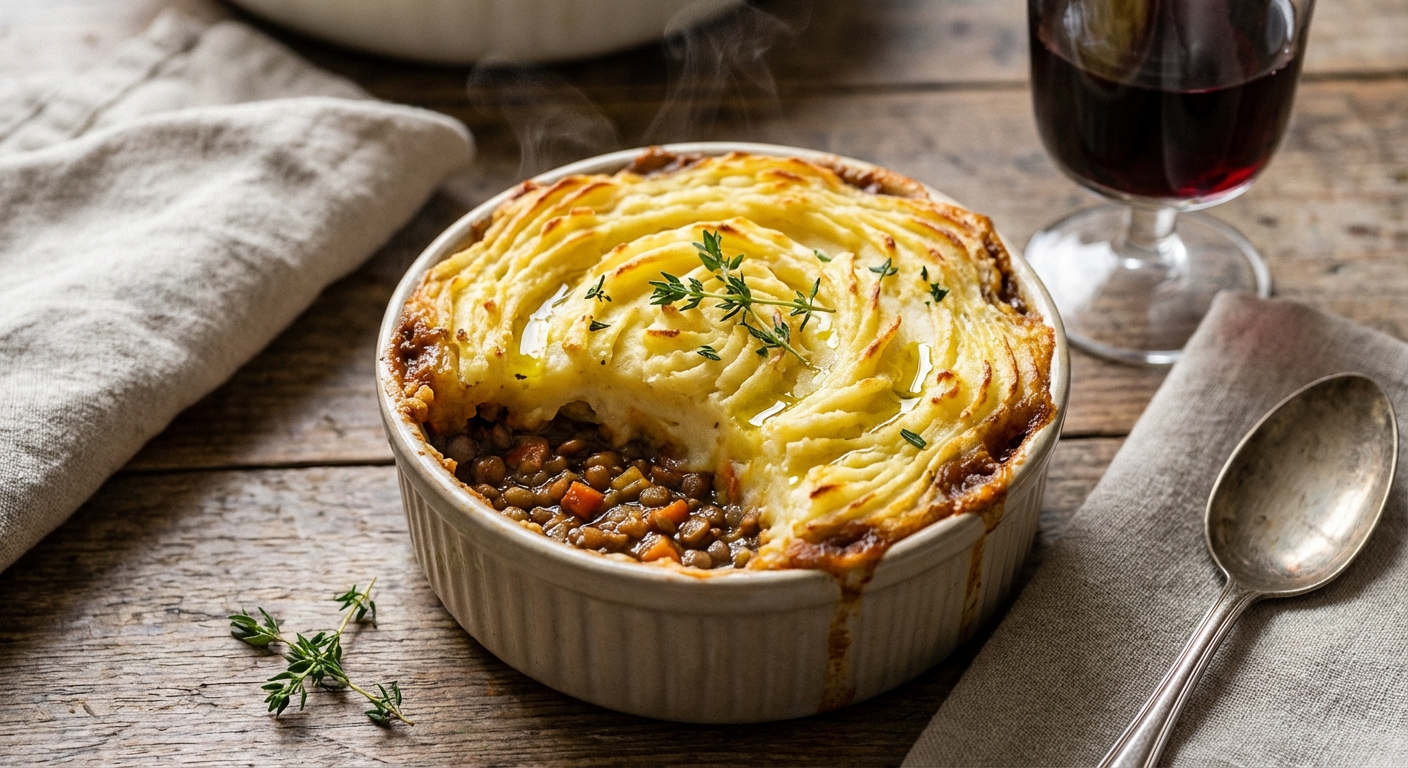 Individual Lentil & Vegetable Shepherd's Pie