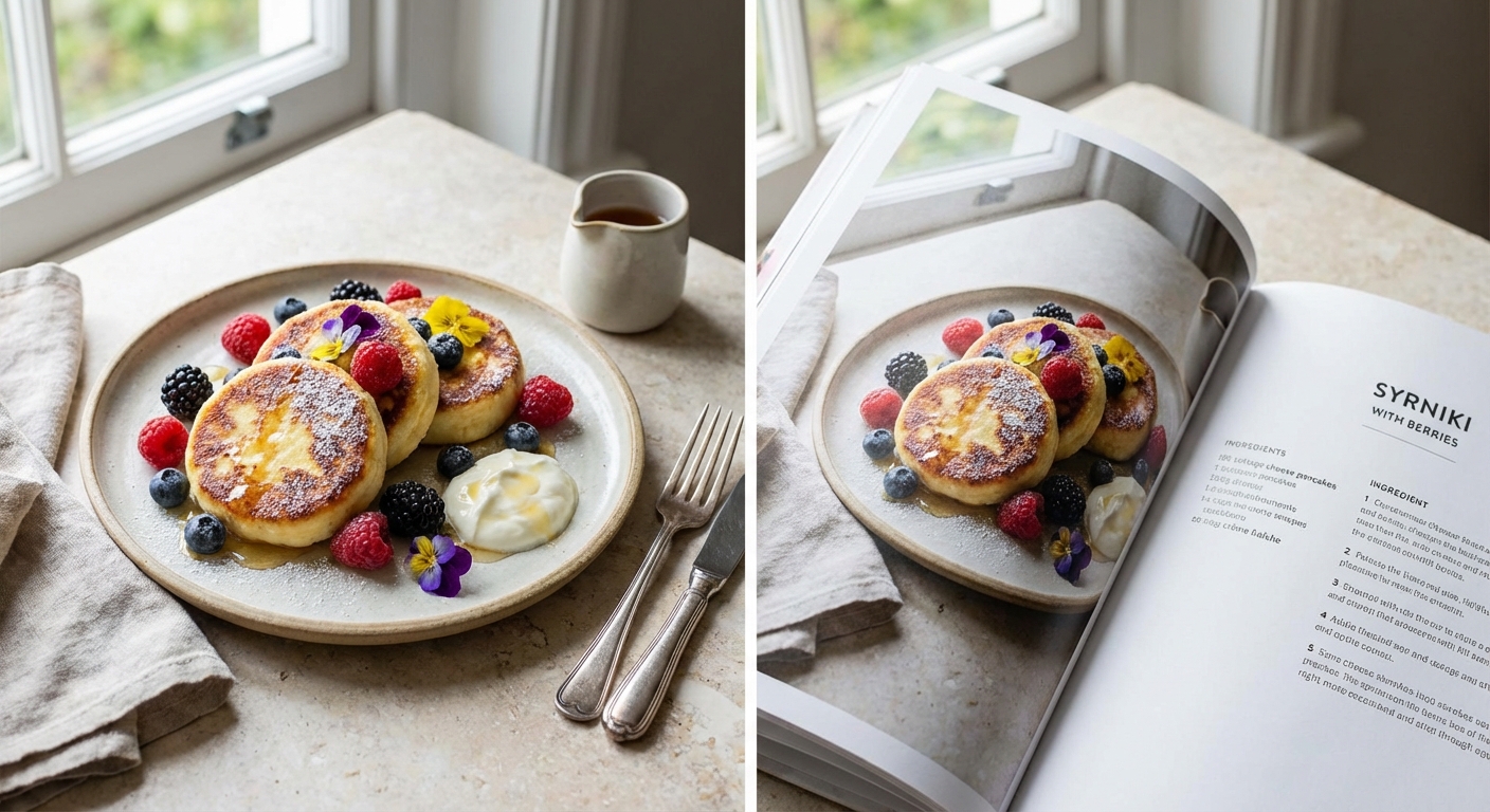 Cottage Cheese Pancakes with Berries