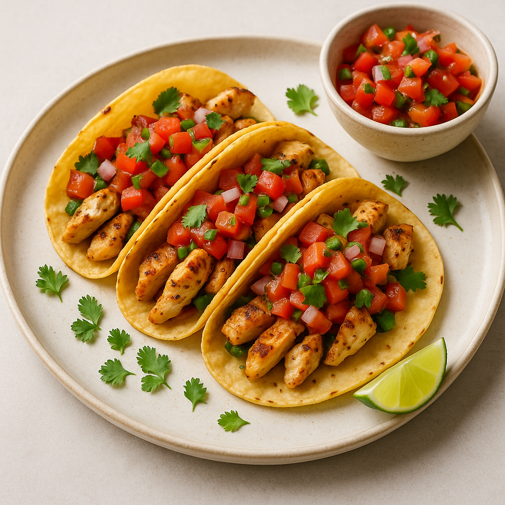 Chicken Tacos with Salsa