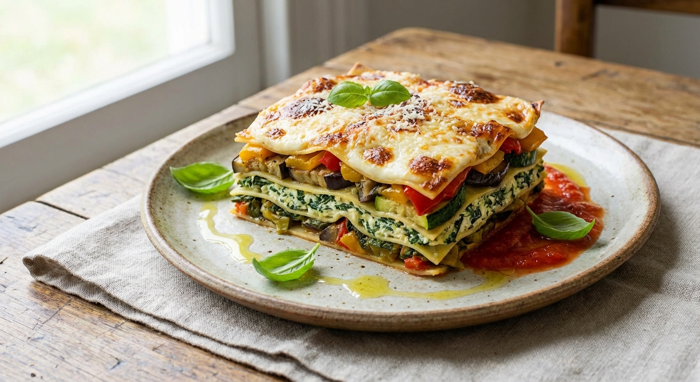 Vegetable & Spinach Ricotta Lasagna