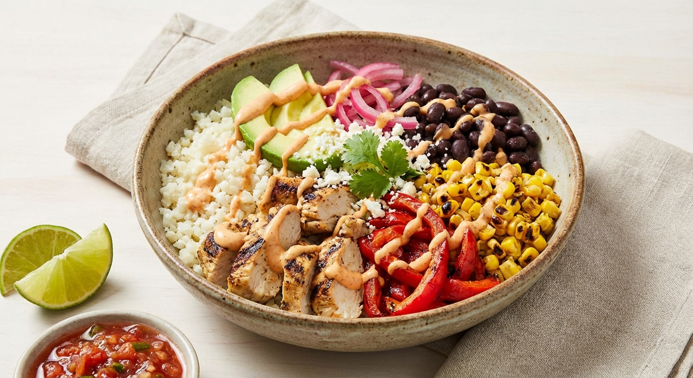 Cauliflower Rice Burrito Bowl