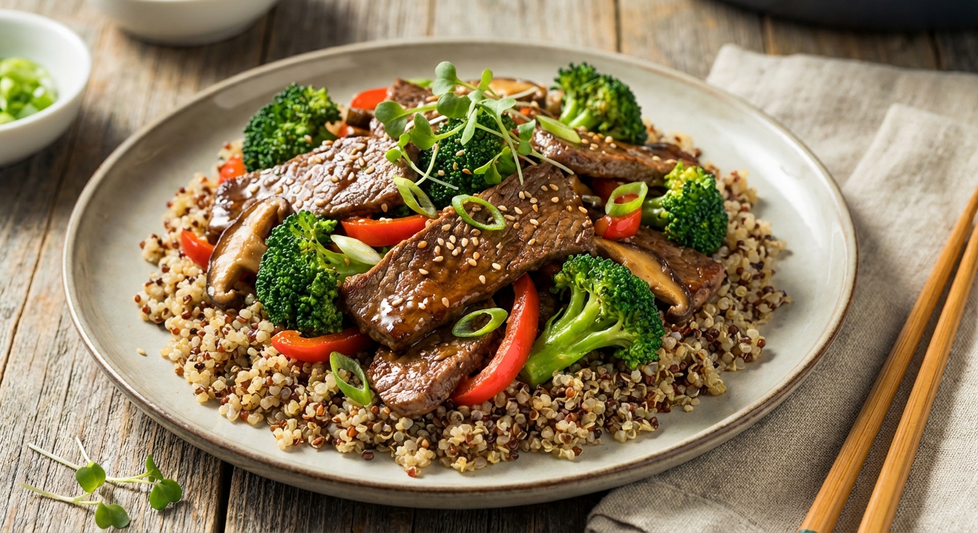 Beef & Broccoli Stir-Fry with Quinoa