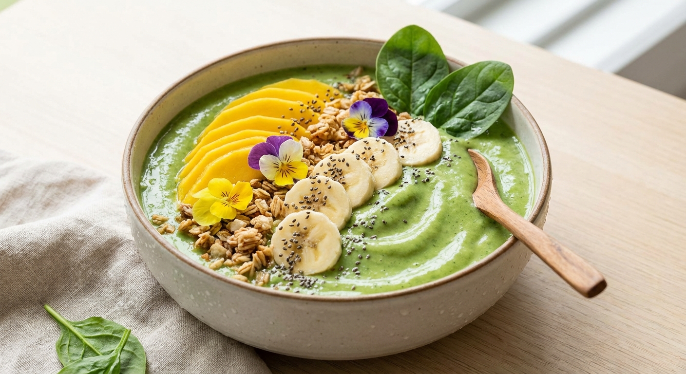 Refreshing Mango-Banana Spinach Smoothie