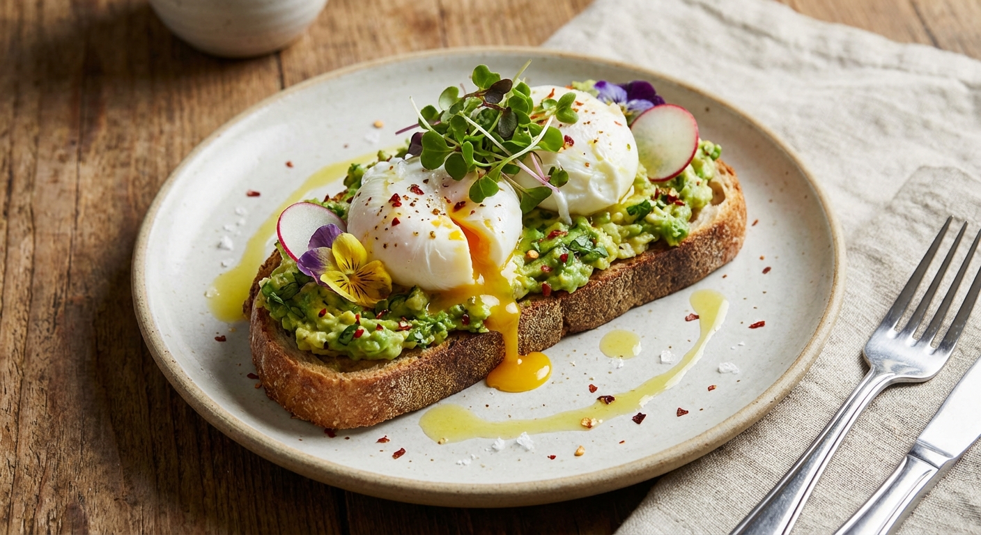 Avocado Toast with Poached Eggs