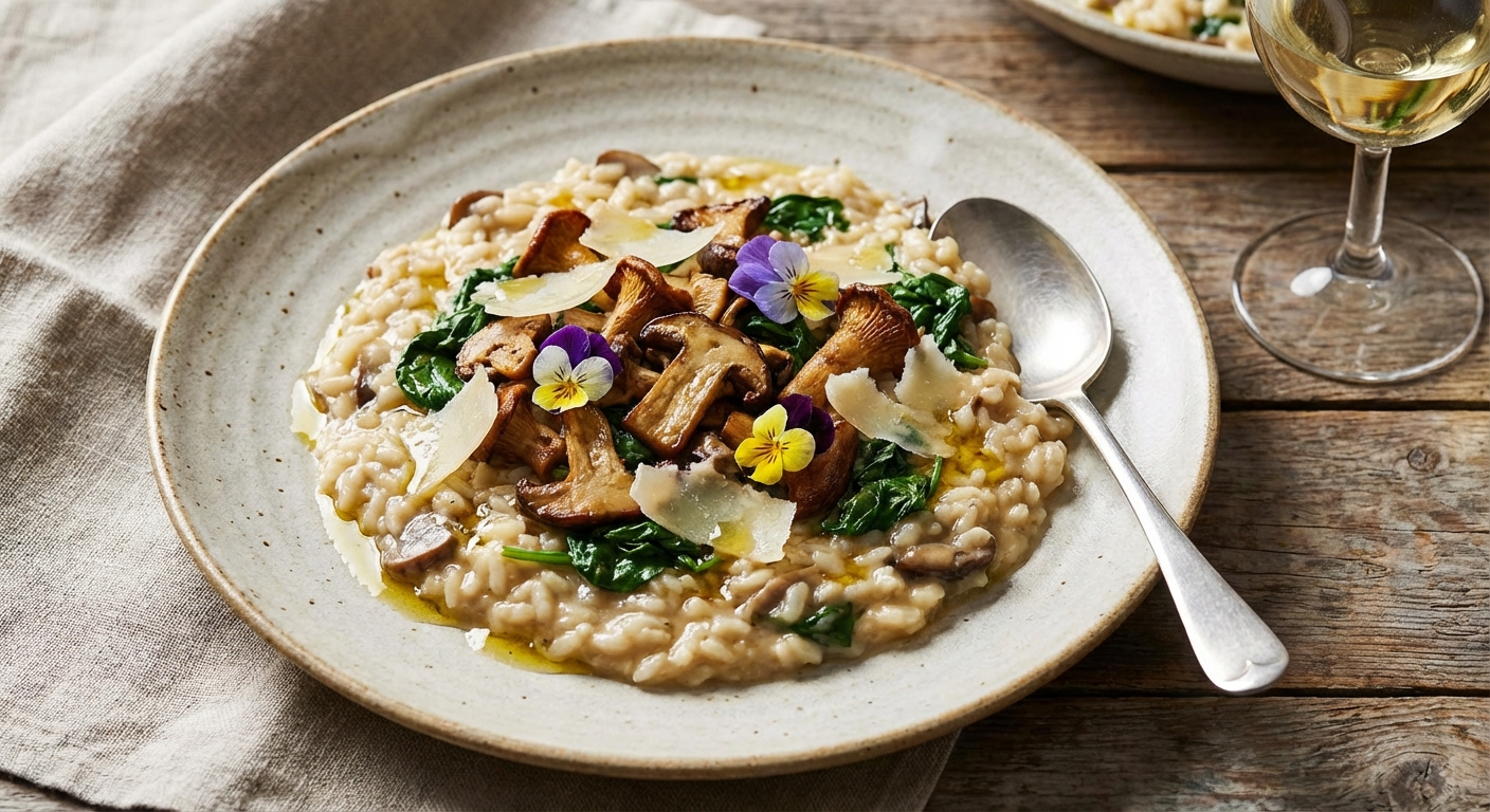 Mushroom & Spinach Risotto