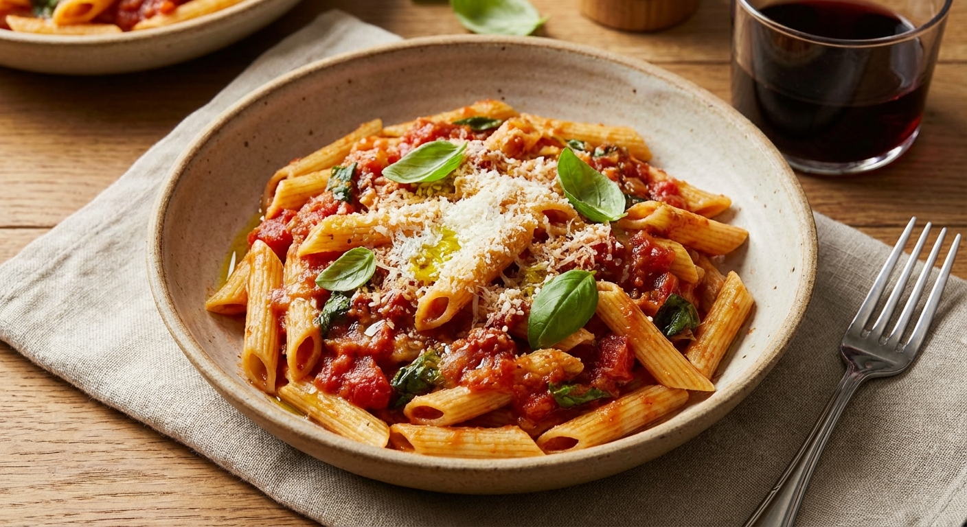 Delicious Penne with Tomato Sauce