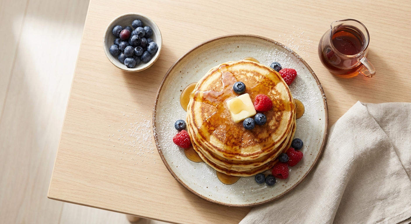 Classic Pancakes with Maple Syrup