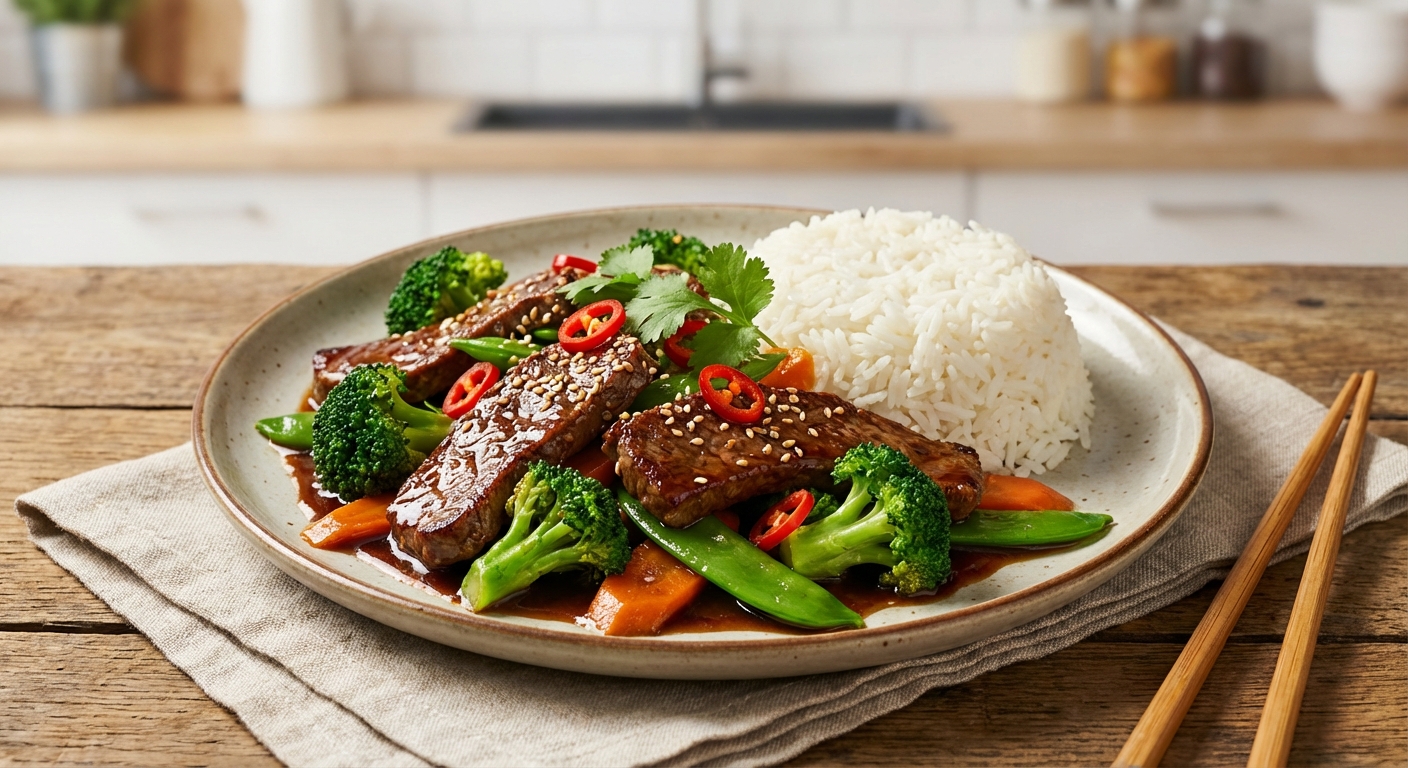 Beef & Broccoli Stir-Fry with Jasmine Rice