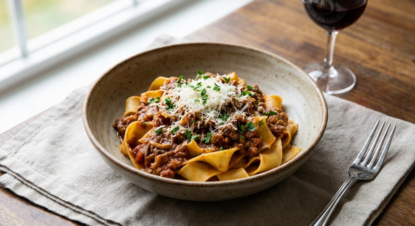 Italian Duet Ragù with Pappardelle (Chicken + Beef)