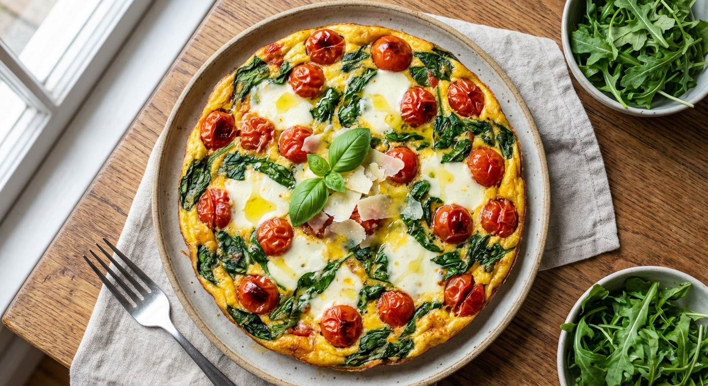 Spinach & Tomato Italian Frittata (Gluten-Free)