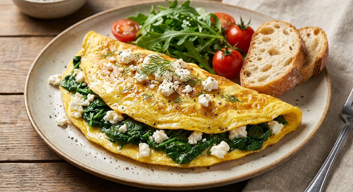 Spinach and Feta Omelette
