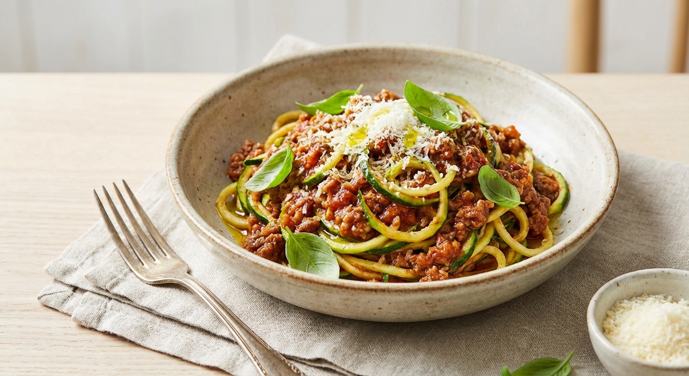 Zucchini Noodle Bolognese (Low-Carb Italian)