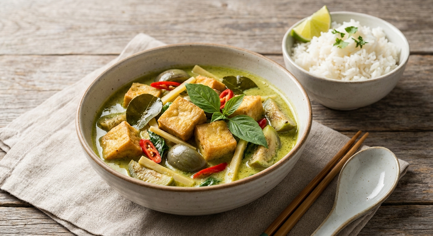 Thai Green Curry with Tofu & Jasmine Rice