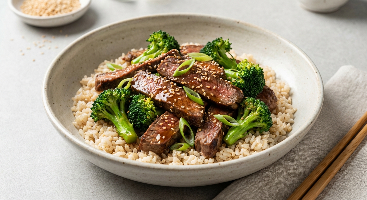 Beef & Broccoli Stir‑Fry with Brown Rice