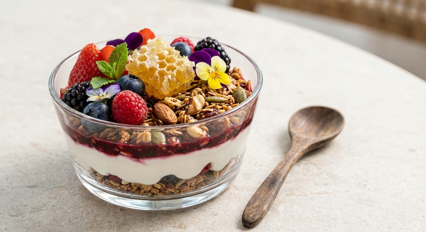 Greek Yogurt Berry & Oats Parfait