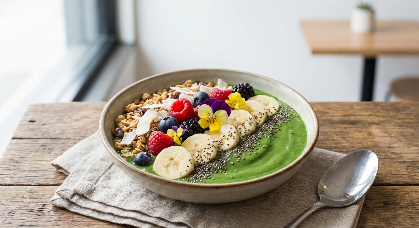 Banana Spinach Smoothie Bowl