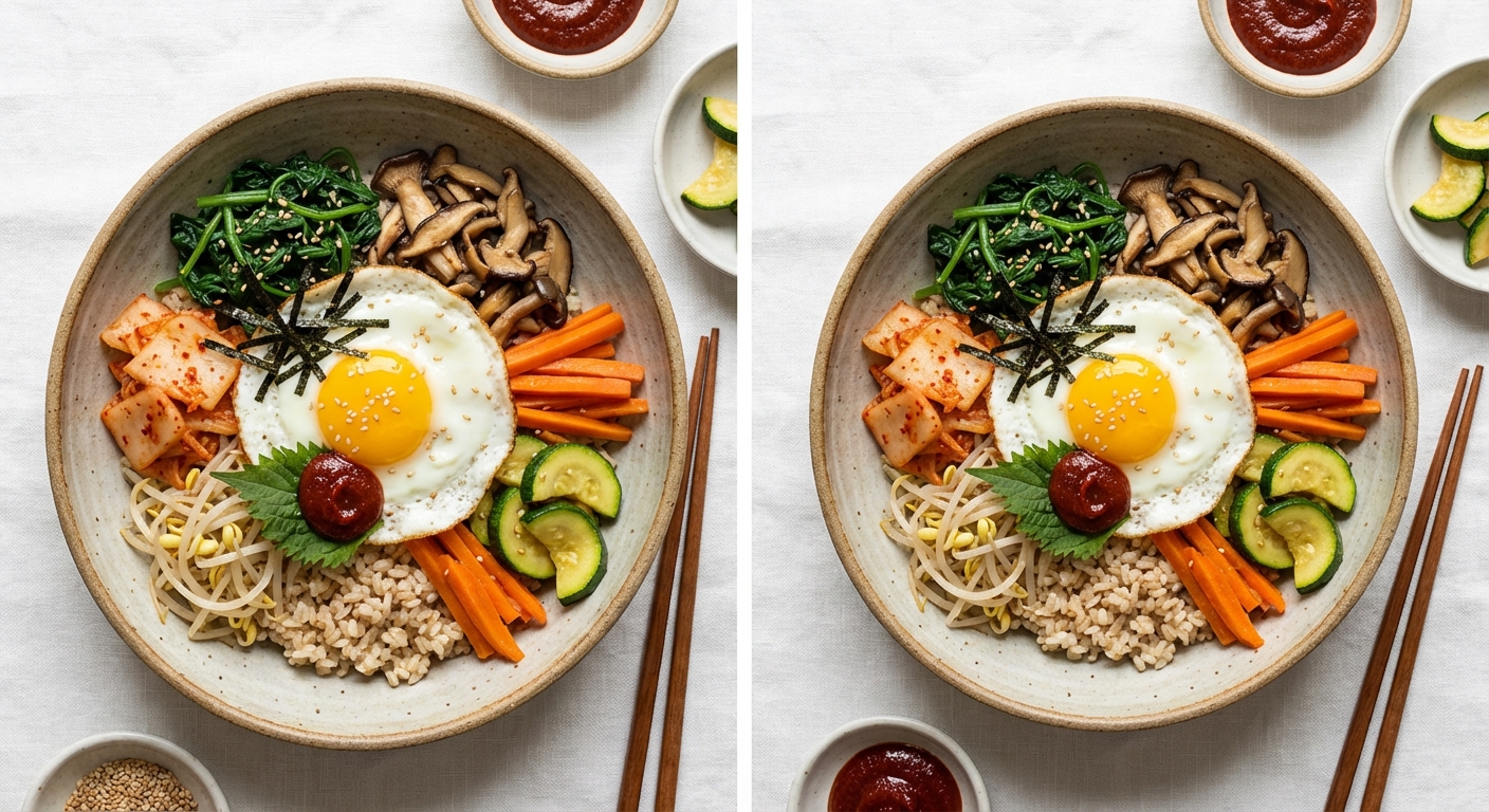 Vegetarian Bibimbap with Brown Rice