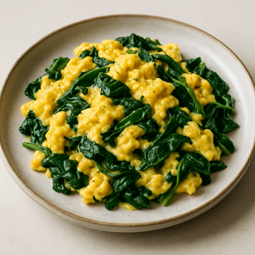 Scrambled Eggs with Spinach