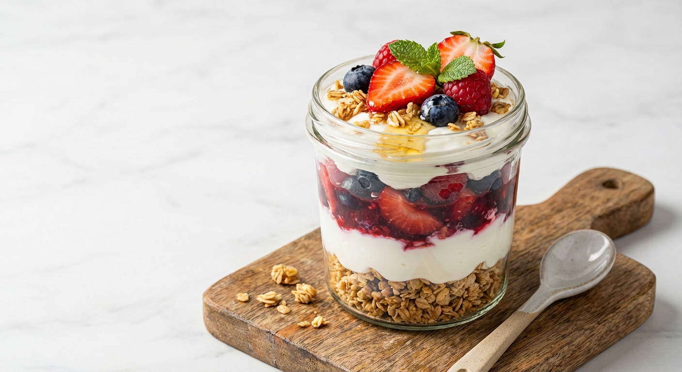 Greek Yogurt & Berry Parfait with Granola