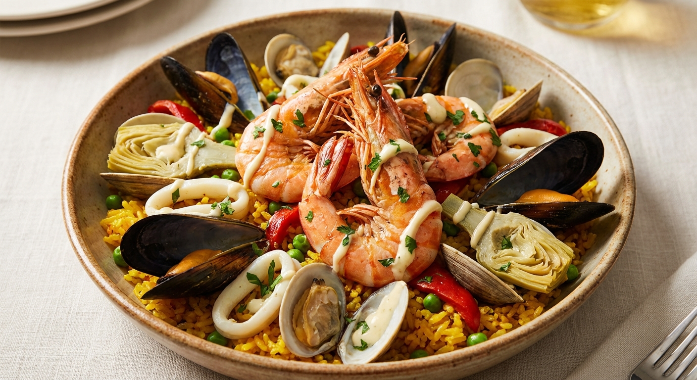 Light Shrimp Paella