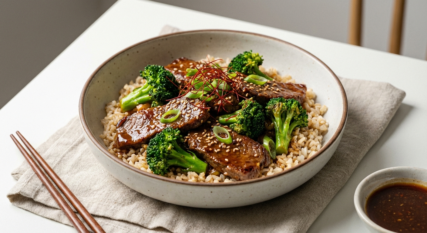 Beef & Broccoli Stir‑Fry with Brown Rice