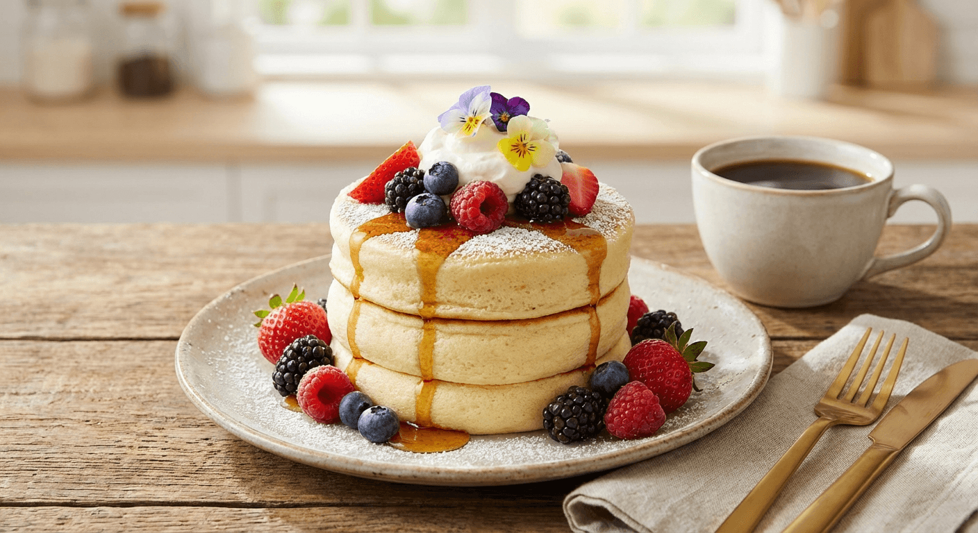 Fluffy Pancakes with Berries