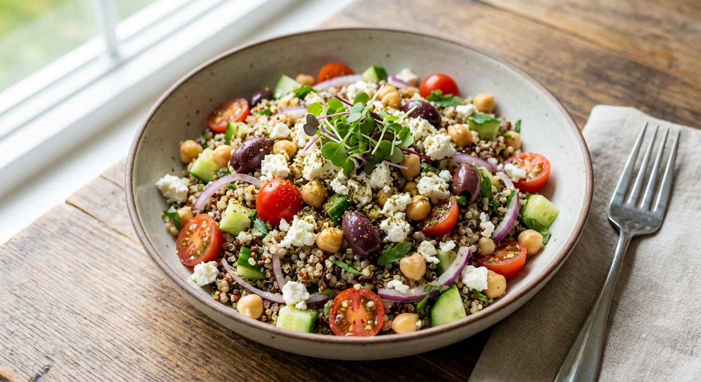 Quinoa & Chickpea Salad with Feta