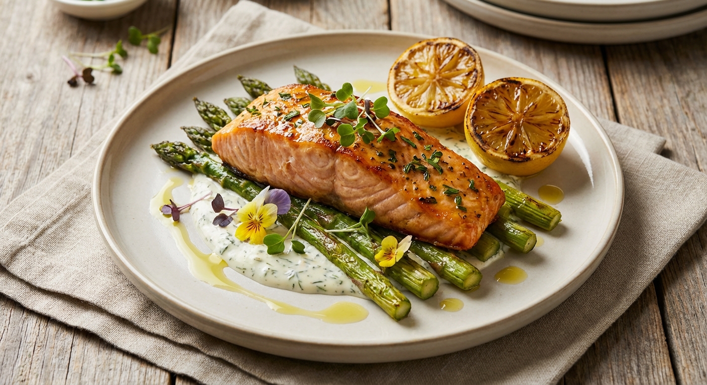 Baked Salmon with Asparagus