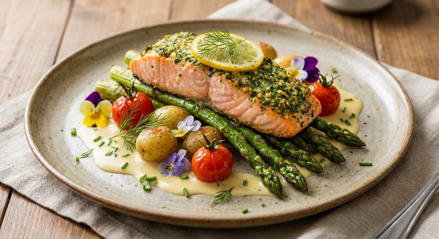 Baked Salmon with Asparagus