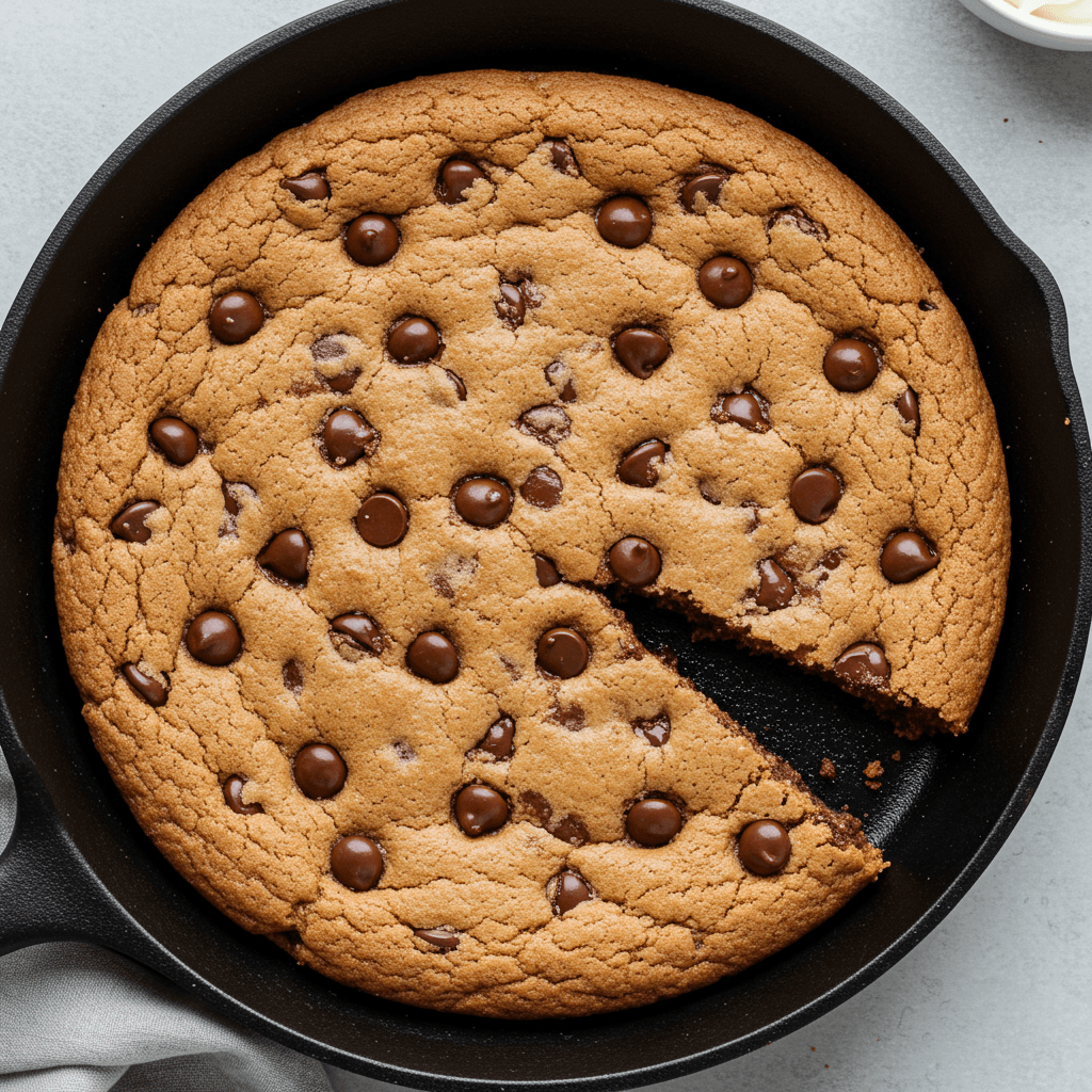 Skillet Chocolate Chip Cookie - Delicious Homemade Recipe