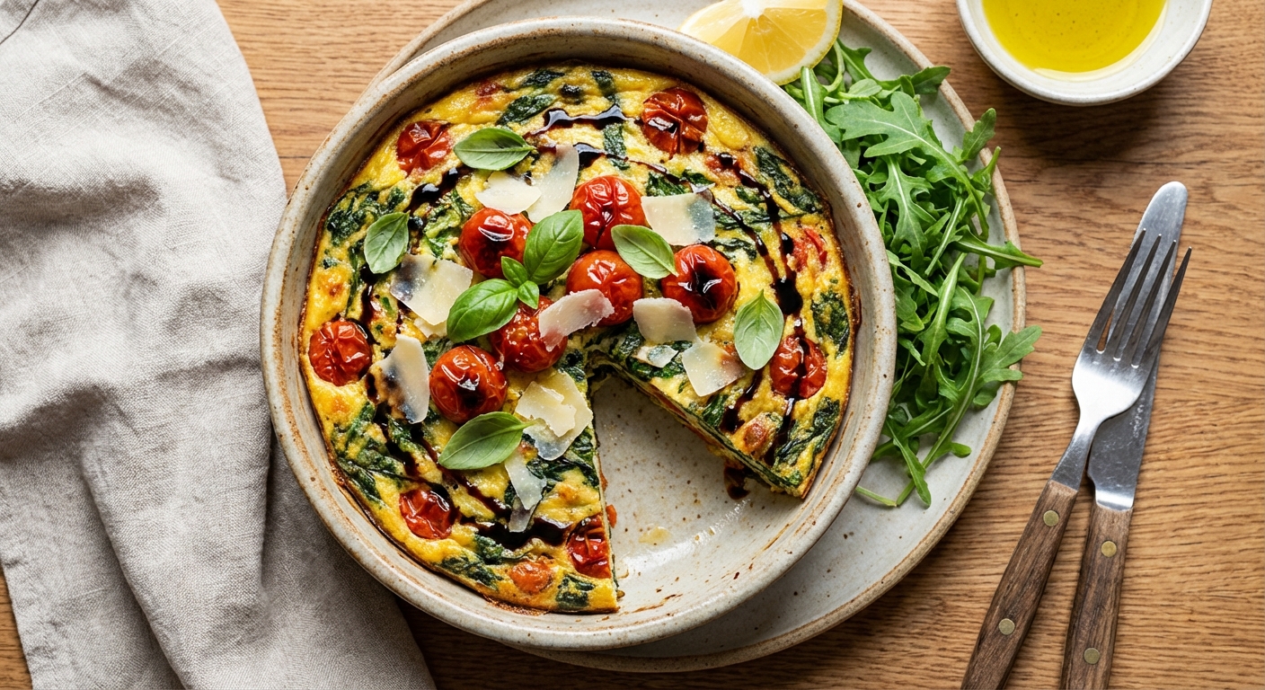 Spinach & Tomato Italian Frittata