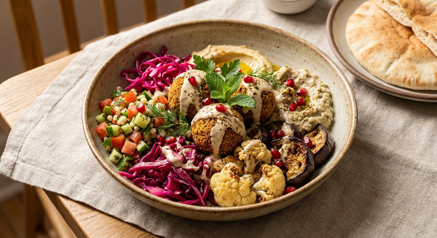Mediterranean Falafel Bowl with Tahini Dressing